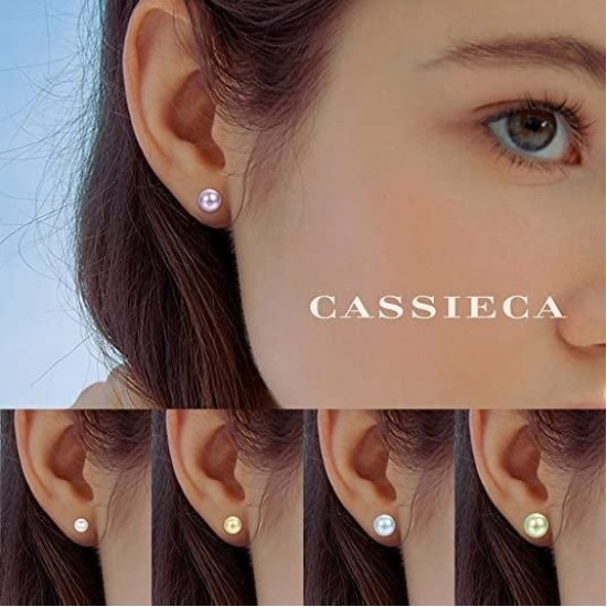 24 Pairs Stainless Womens CZ Stud Earrings Set Brilliant Cut Round Cubic Zirconia Birthstone Faux Pearl Ball Stud Piercings 5MM 24 Pairs Stainless Womens CZ Stud Earrings Set Brilliant Cut Round Cubic Zirconia Birthstone Faux Pearl Ball Stud Piercings 5MM